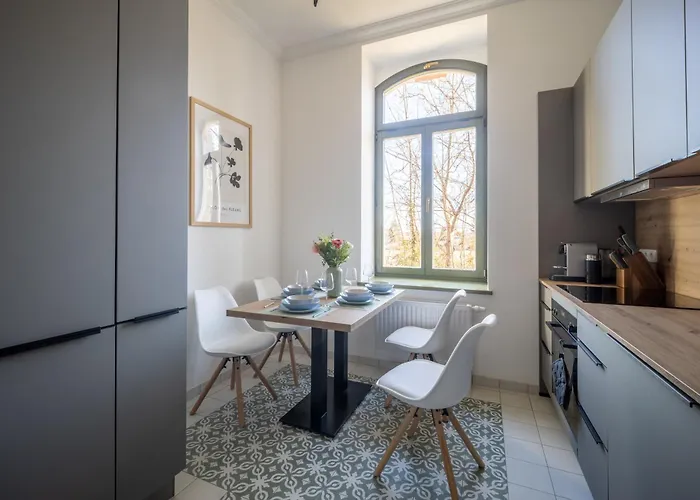 شقة Goethe Palais Am Grossen Garten, Arbeitsplatz, Ruhig, Max 6p, Smart-tv, Eigener Parkplatz دريسدن